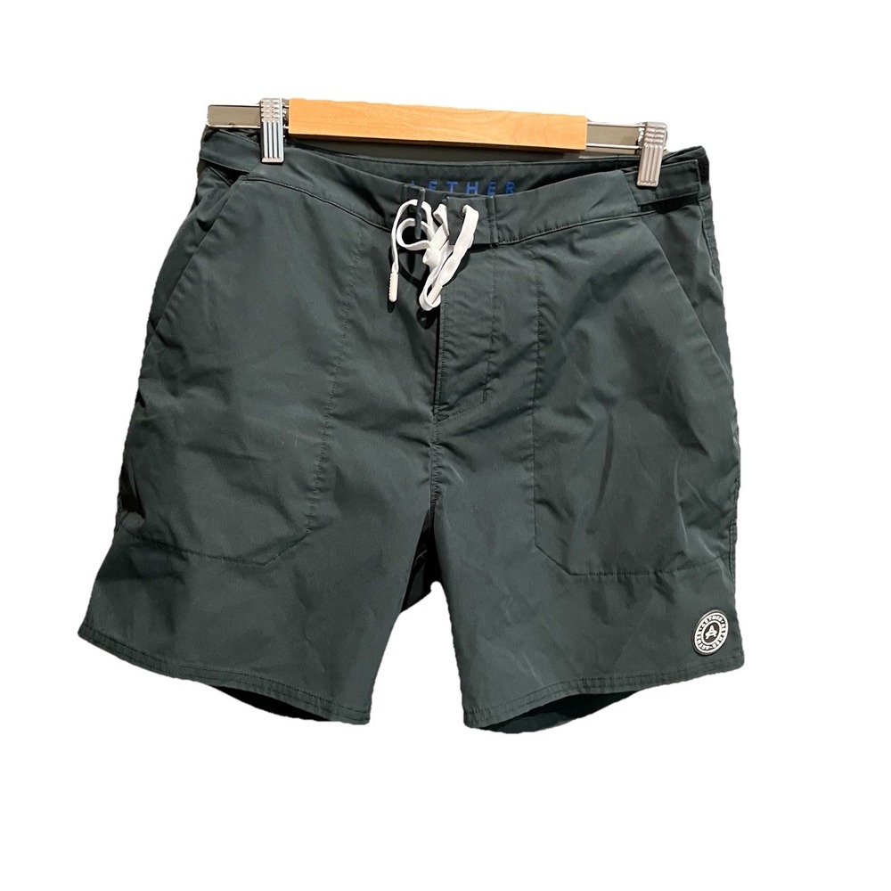 Aether Huckberry Green Drawstring Men's Activewear Shorts Size Small